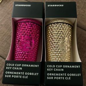 Starbucks Cold Cup Ornament Key chain bundle